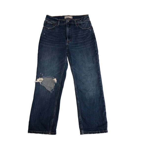 Abercrombie & Fitch Jeans Size 4 XS 27 Ankle Straight Ultra High Rise Curve Love - Picture 1 of 12